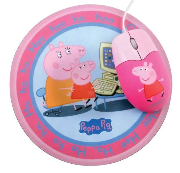 Peppa Pig Optical Mouse and Mouse Mat Set Afbeelding 1