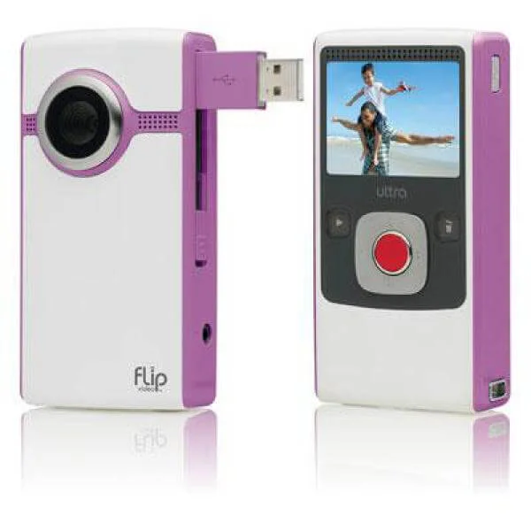 FLIP Video Ultra 2 Mini Camcorder - Pink Afbeelding 1