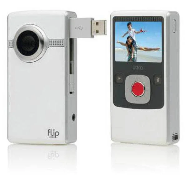FLIP Video Ultra 2 Mini Camcorder - white Afbeelding 1