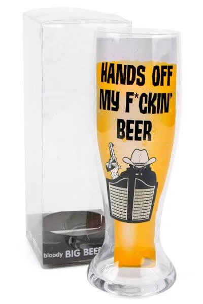 Big Beer Glass - Hands Off Afbeelding 1
