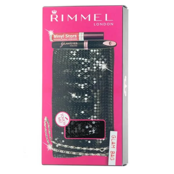 Rimmel Gift Set - Black Party Bag Mascara 8ml and Lip Gloss 5ml Afbeelding 1