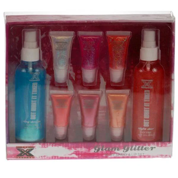 X-Factor Gift set - 2 x 100ml Body Spray 6x Lip Gloss Afbeelding 1