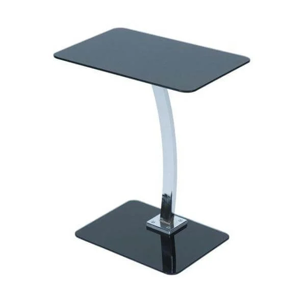 LEVV Black & Chrome Laptop Table Afbeelding 1