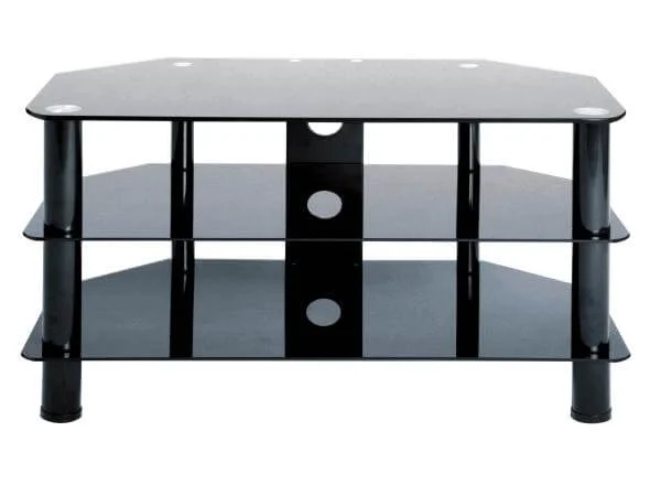 LEVV Black TV stand for up to 37 Inch TVs Afbeelding 1
