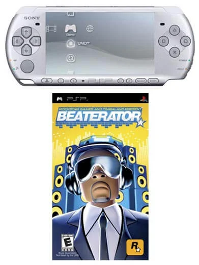 PSP 3000 Silver: Bundle (including Beaterator) Afbeelding 1