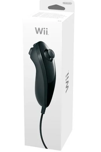 Official Nintendo Wii Nunchuk (Black) (Nunchuck) Afbeelding 1