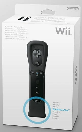 Official Wii Remote & Wii Motion Plus (MotionPlus) (Black) Afbeelding 1
