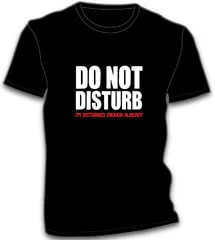 Mens - Do Not Disturb - I Am Disturbed Enough Already T-Shirt - Black - S Afbeelding 1