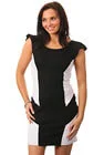 Lipsy - Panelled Contrast Shift Dress - Black and Whte - 8 - Zwart Afbeelding 1
