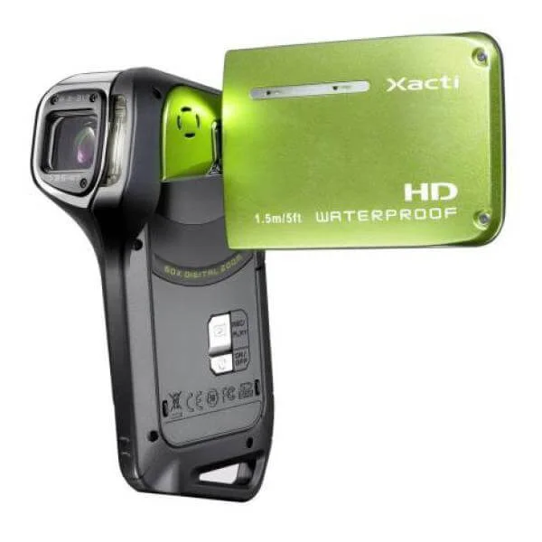 Sanyo VPC-CA9EXG Waterproof HD Camcorder Green Afbeelding 1