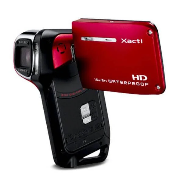 Sanyo VPC-CA9EXR Waterproof HD Camcorder Red Afbeelding 1