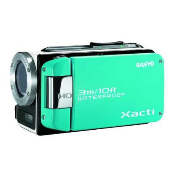 Sanyo VPC-WH1EW Waterproof HD Camcorder Blue Afbeelding 1