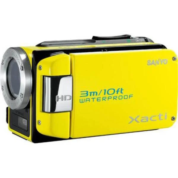 Sanyo VPC-WH1EXYL Waterproof HD Camcorder Yellow Afbeelding 1