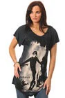 House Of The Gods - Bauhaus - Bela Lugosi Ladies T-Shirt - Washed Black - XS - Zwart Afbeelding 1