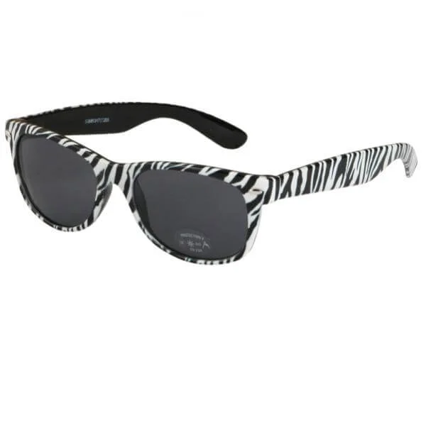 Baghdad Zebra Print Wayfarer Sunglasses Afbeelding 1
