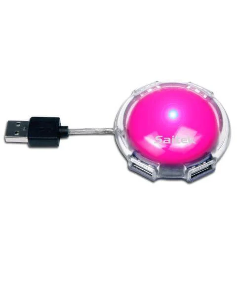 Saitek USB Mini Hub Pink Afbeelding 1