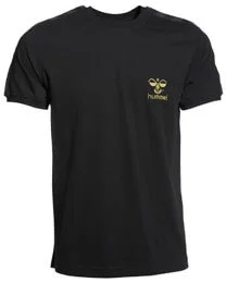 Hummel Davenport T-Shirt - Black/Gold - S - Zwart Afbeelding 1