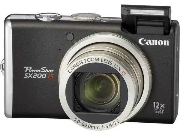 Canon PS-SX200 IS Black Digital Camera plus FREE Accessories pack Afbeelding 1