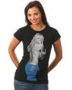 Dark Muse Ladies - Finger Girl T-Shirt -Black - S-M - Zwart Afbeelding 1