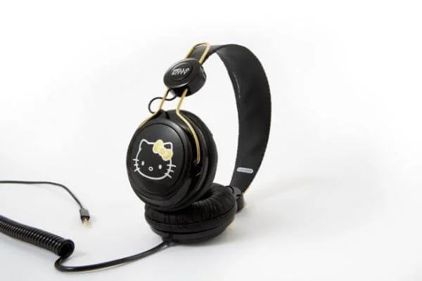 Coloud Hello Kitty Headphones - Black Gold Afbeelding 1