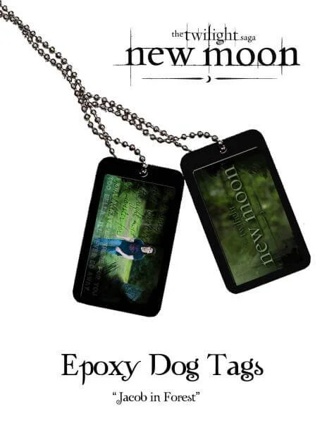 Twilight New Moon - Epoxy Dog Tags Jacob In Forest Afbeelding 1