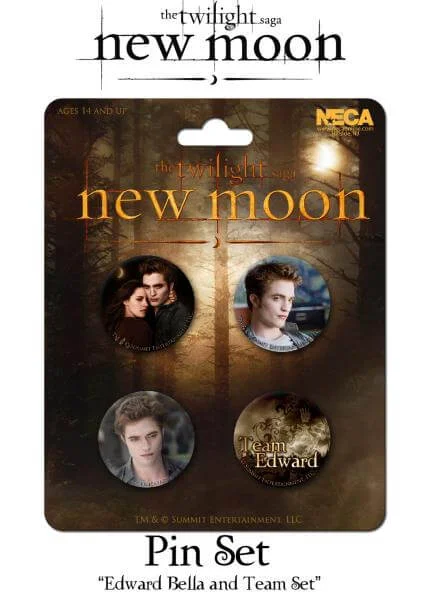 Twilight New Moon Pin Set Of 4 - Edward, Bella And Team Set Afbeelding 1