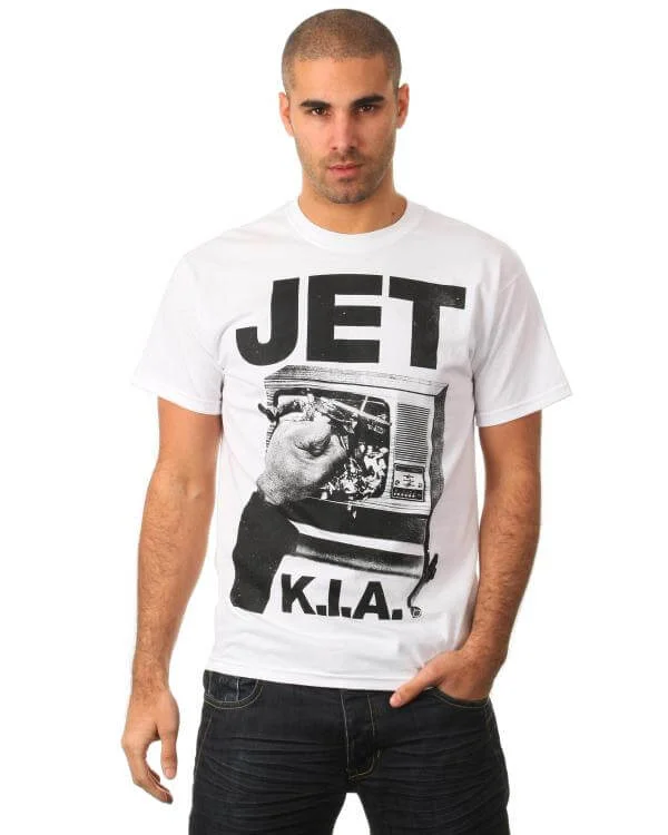 Jet Men's Tv First T-Shirt - White - S - Wit Afbeelding 1