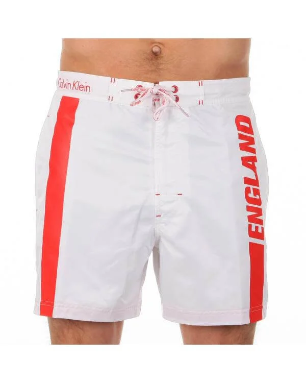 Calvin Klein England Surf Short - S - Red/White Afbeelding 1