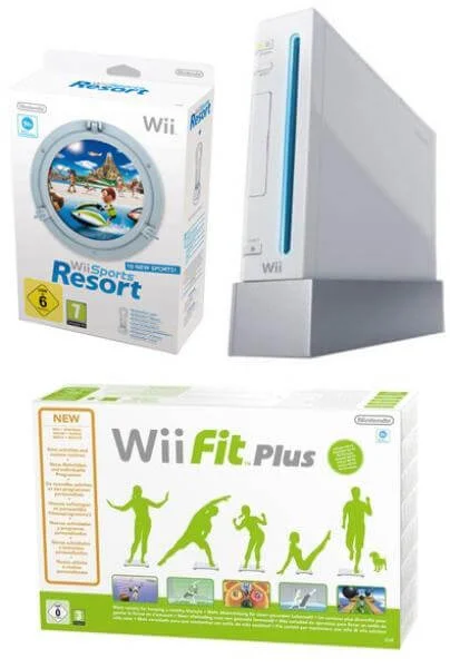 Nintendo Wii Console: Bundle (Including Wii Sports Resort, & Wii Fit Plus with Board) Afbeelding 1