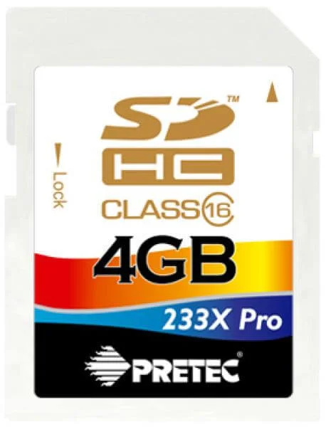 Pretec 4GB Secure Digital High Capacity Card Class 16 Afbeelding 1