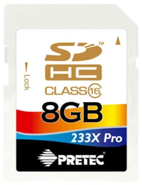 Pretec 8GB Secure Digital High Capacity Card Class 16 Afbeelding 1
