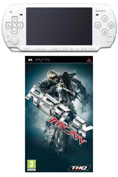 PSP 3000 Silver: Bundle (including MX vs ATV: Reflex) Afbeelding 1