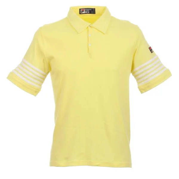 FILA 5 Stripe Polo Shirt - S - Geel Afbeelding 1