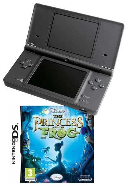 Nintendo DSI Black: Bundle (Including The Princess And The Frog) Afbeelding 1