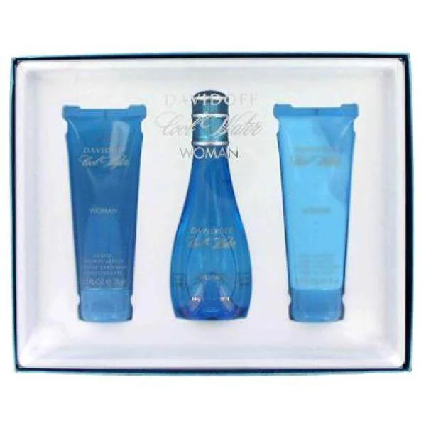 Davidoff - Cool Water Woman Gift Set (50ml Eau de Toilette with Shower Gel and Body Lotion) Afbeelding 1