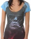 House Of The Gods - Ladies Keith Richards T-Shirt - Blue-Red - XS - Blue-Red Afbeelding 1