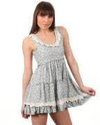 Yumi Tilly floral lace Dress - Blue - S - Blauw Afbeelding 1