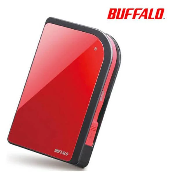 Buffalo MiniStation 320GB Portable USB 2.0 Hard Drive with Shock Resistance Red Afbeelding 1