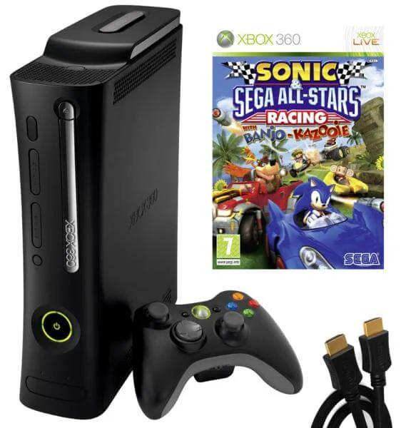Xbox 360 Elite Console: Bundle (including Sonic & Sega All-Stars Racing & HDMI Cable) Afbeelding 1