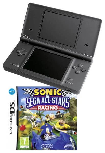 Nintendo DSI Black: Bundle (Including Sonic & Sega All-Stars Racing) Afbeelding 1