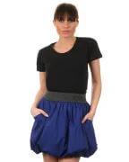 Mina Rouched Dippy Skirt - Blue - One size - Blauw Afbeelding 1