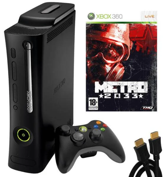 Xbox 360 Elite Console: Bundle (including Metro 2033 & HDMI Cable) Afbeelding 1