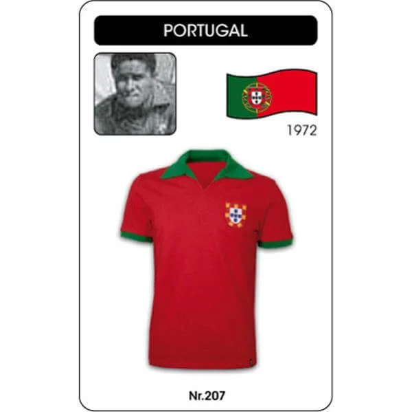 Portugal 1972 Short Sleeve Retro Football Shirt - S - Rood Afbeelding 1