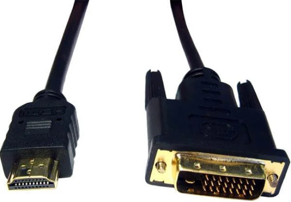 BEST Gold HDMI Type A to DVI-D Male 2 Mtr (CDLDV-302) Afbeelding 1