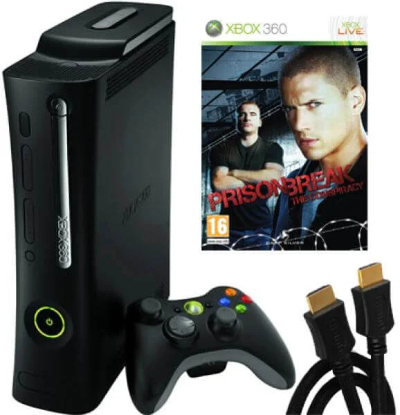 Xbox 360 Elite Console: Bundle (including Prison Break: The Conspiracy & HDMI Cable) Afbeelding 1