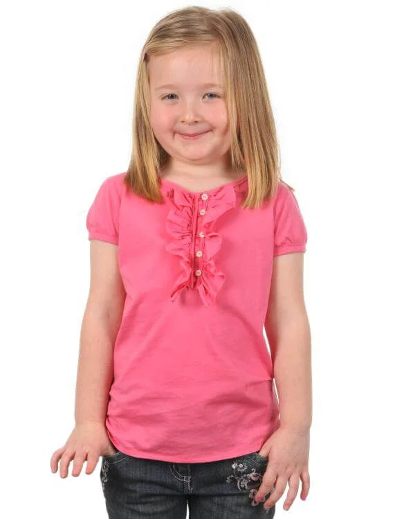 Polo Ralph Lauren Girls Ruffle Top - Pink - 2 - Roze Afbeelding 1
