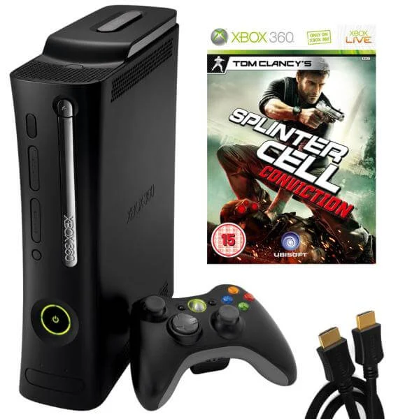 Xbox 360 Elite Console: Bundle (including Splinter Cell: Conviction & HDMI Cable) Afbeelding 1