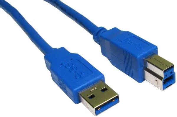 BEST 2m USB 3.0 A Male – B Male - Blue (USB3-802BL) Afbeelding 1