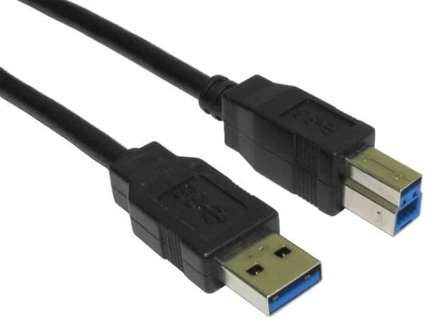 BEST 3m USB 3.0 A Male - B Male - Black (USB3-803) Afbeelding 1