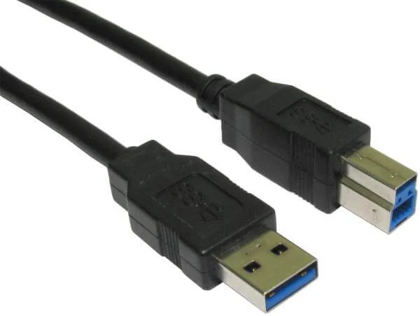 BEST 5m USB 3.0 A Male - B Male - Black (USB3-805) Afbeelding 1